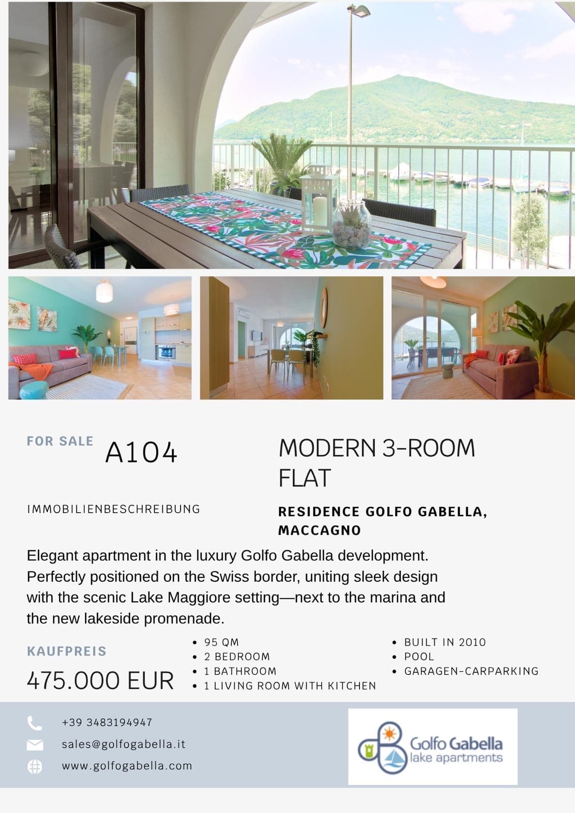 A104 Moderne 4-Zimmer-Eigentumswohnung — Golfo Gabella